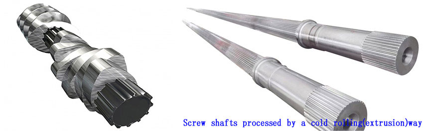 screw shafts processed by a cold rolling way